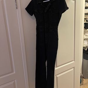 Good American - black denim jumpsuit
